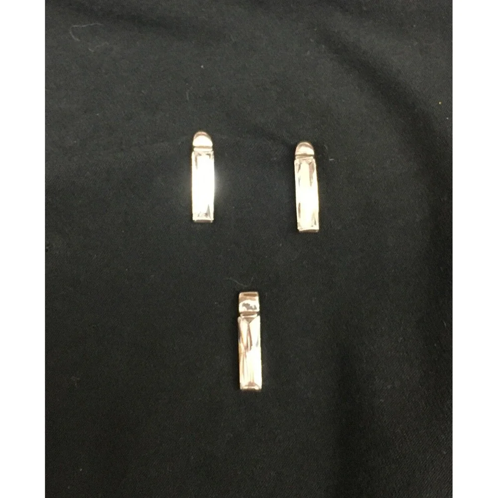 Sterling Silver 925 Crystal Stud Stud Earrings and Necklace Pendant